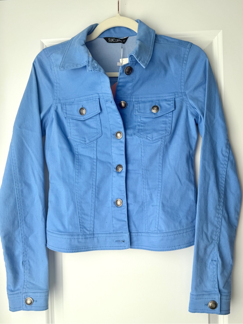 💙 Suko Jeans Blue Denim-Style Jacket – Size Small